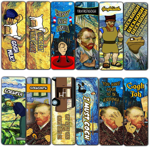 Creanoso Obsessed with Van Gogh Bookmarks Series 4 (60-Pack) ÃƒÂ¢Ã¢â€šÂ¬Ã¢â‚¬Å“ Unique Page Clips- Stocking Stuffers Gift for Painters, Artists, Bookworm ÃƒÂ¢Ã¢â€šÂ¬Ã¢â‚¬Å“ Book Reading Supplies ÃƒÂ¢Ã¢â€šÂ¬Ã¢â‚¬Å“ Employee Incentives Rewards