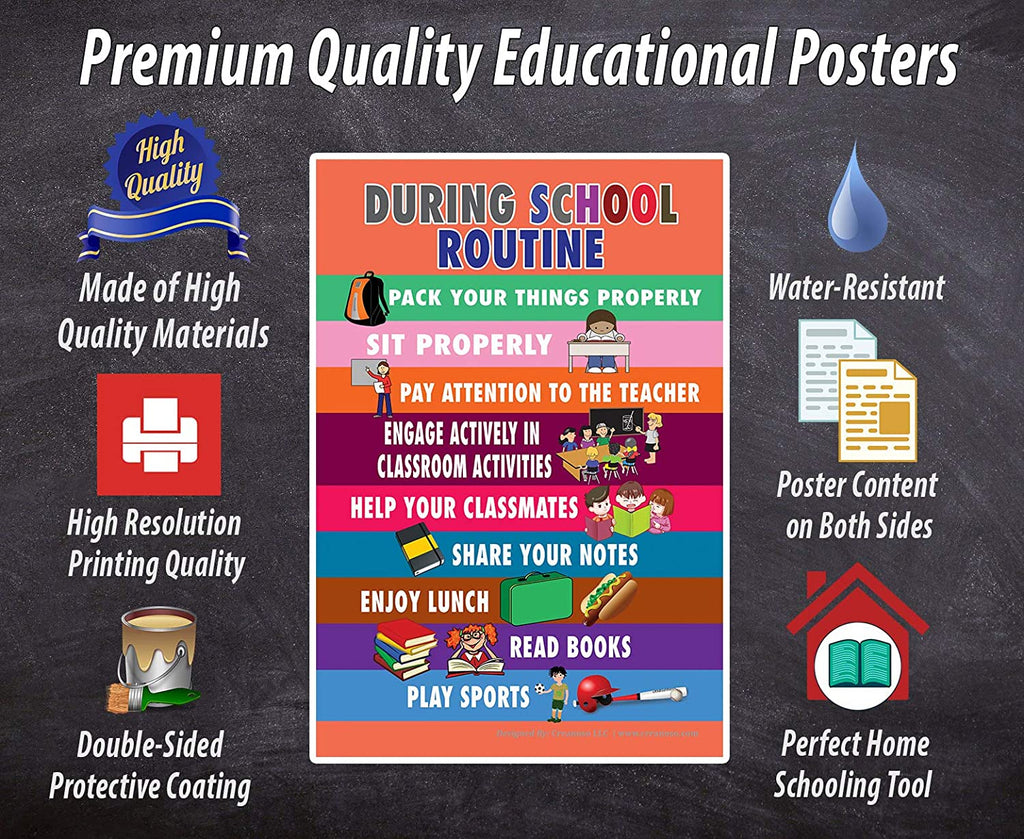 My Weekly Routine Poster Daily Routines Posters (12-Pack) – Creanoso
