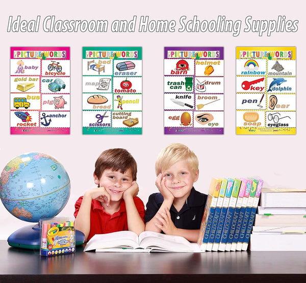 Picture Words Learning Posters (24-Pack)