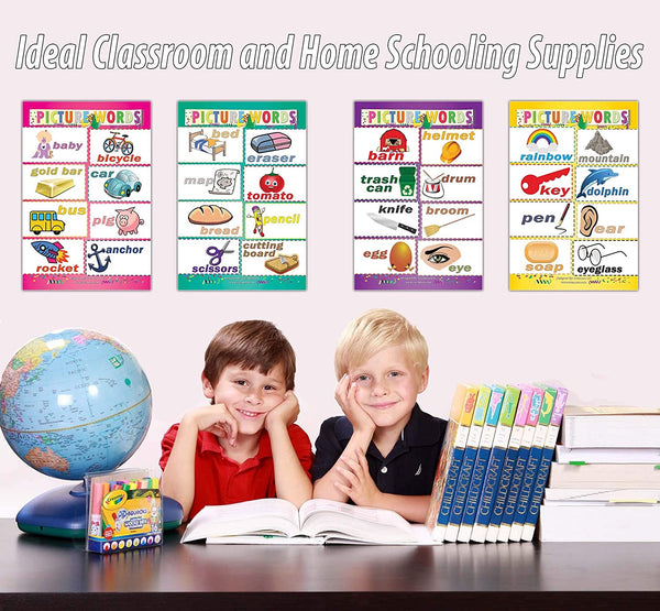 Picture Words Learning Posters (12-Pack)