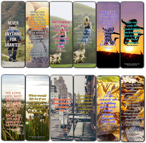 Creanoso Great Quotes to Ponder About Life Bookmarks (30-Pack) Ã¢â‚¬â€œ Stocking Stuffers Gift for Men & Women, Teens - Rewards Gifts Ã¢â‚¬â€œ Awesome Bookmark Collection for Bookworms