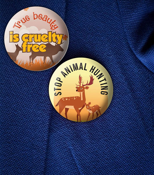 Stop Animal Abuse Pinback Buttons (10 Pack)