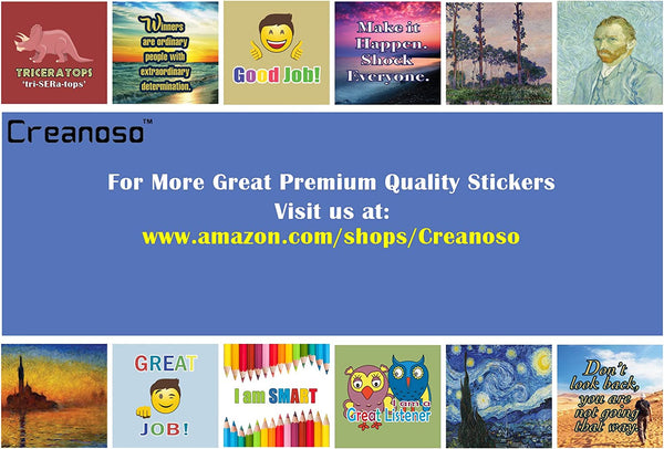 Creanoso Colorful Inspirational and Motivational Quotes Stickers (10-Sheet) â€“ Total 120 pcs (10 X 12pcs) Individual Small Size 2.1 x 2. Inches