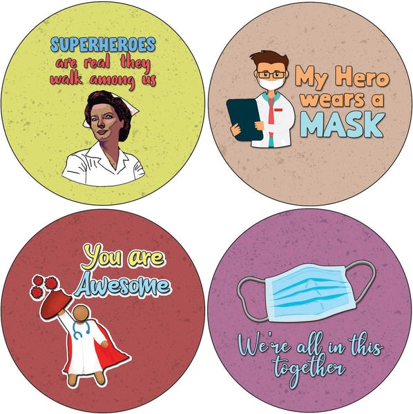 Creanoso Health Care Heroes Appreciation Stickers (20-Sheet) - Premium Quality Gift Ideas for Children, Teens, & Adults for All Occasions - Stocking Stuffers Party Favor & Giveaways