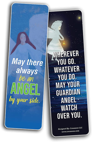 Creanoso Angel Quotes Bookmarks (10-Sets X 6 Cards) â€“ Daily Inspirational Card Set â€“ Interesting Book Page Clippers â€“ Great Gifts for Adults and Teens
