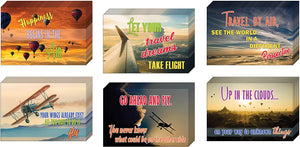Creanoso Inspirational Sayings Air Travel Postcards (60-Pack) - Great Premium Greeting Card Giveaways for Travelers Ã¢â‚¬â€œ Card Stock for Tourists, Adult Men & Women, Teens - Assorted Set Collection