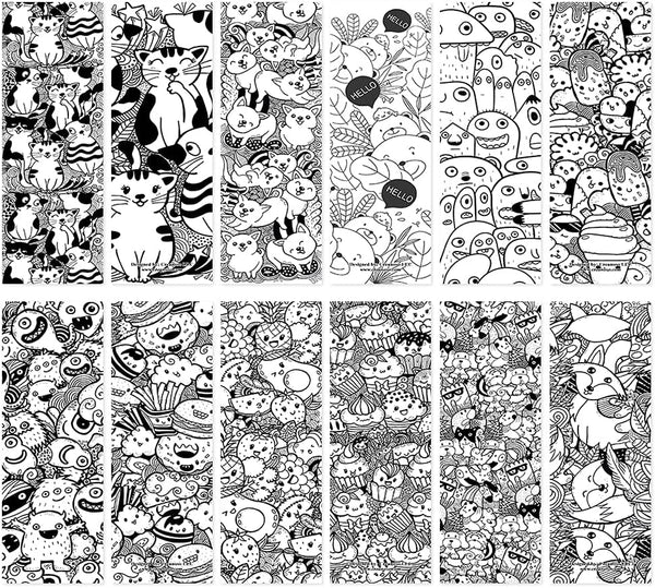 Creanoso Doodle Bookmarks (5-Sets X 6 Cards) - Corporate Party Favors & Giveaway Gift Pack