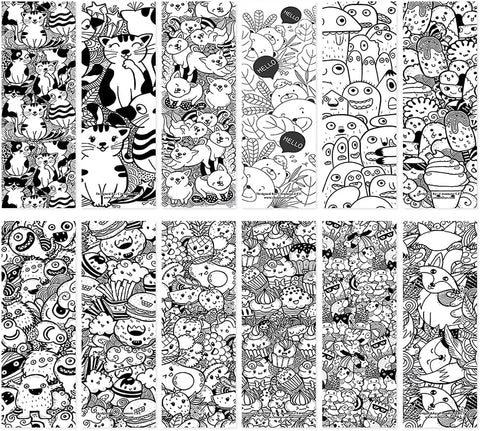 Creanoso Doodle Bookmarks (10-Sets X 6 Cards) - Premium Quality Bulk Buy Value Savers Personal Collection