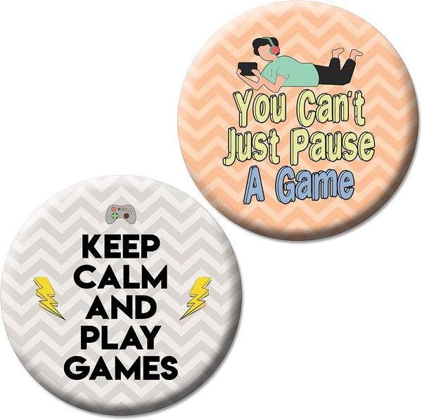Creanoso Funny Pinback Buttons - Gamer (10-Pack) - Stocking Stuffers Premium Quality Gift Ideas for Children, Teens, & Adults - Corporate Giveaways & Party Favors