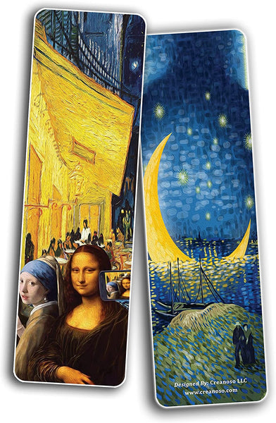 Funny Famous Paintings Bookmarks Cards (10-Sets X 6 Cards)
