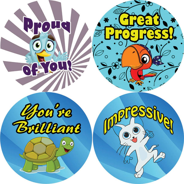 Creanoso Teacher Reward Motivational for Children Stickers (10-Sheet) â€“ Sticker Card Giveaways for Kids â€“ Awesome Stocking Stuffers Gifts for Boys & Girls â€“ Classroom Home Rewards Enticements