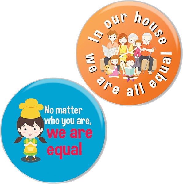 We're All Equal Pinback Buttons (10 Pack)