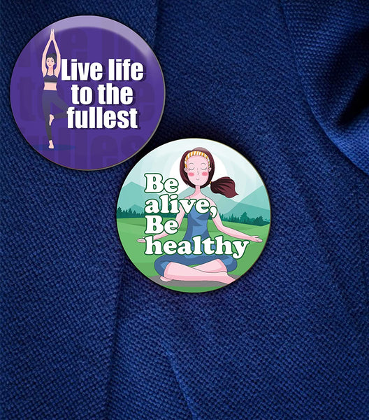 Do Yoga Pinback Buttons Series 1 - Keep Calm (10 Pack)