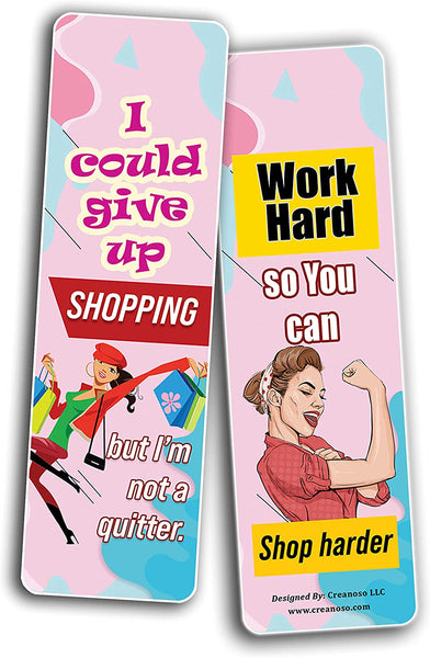 Funny Shopaholic Quotes Bookmarks (10-Sets X 6 Cards)