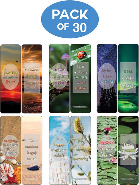 Creanoso Positive Affirmations Cards Series 2 (30-Pack) - Classroom Reward Incentives for Students and Children - Stocking Stuffers Party Favors & Giveaways for Teens & Adults