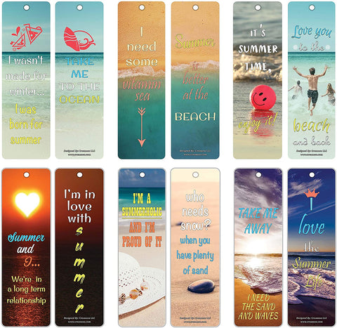 Creanoso Inspiring Summer Sayings Quotes Bookmarks (60-Pack) ÃƒÂ¢Ã¢â€šÂ¬Ã¢â‚¬Å“ Premium Quality Card Stock ÃƒÂ¢Ã¢â€šÂ¬Ã¢â‚¬Å“ Epic Collection Page Clippers ÃƒÂ¢Ã¢â€šÂ¬Ã¢â‚¬Å“ Cool School Supplies ÃƒÂ¢Ã¢â€šÂ¬Ã¢â‚¬Å“ DIY Kit ÃƒÂ¢Ã¢â€šÂ¬Ã¢â‚¬Å“ Party Favors