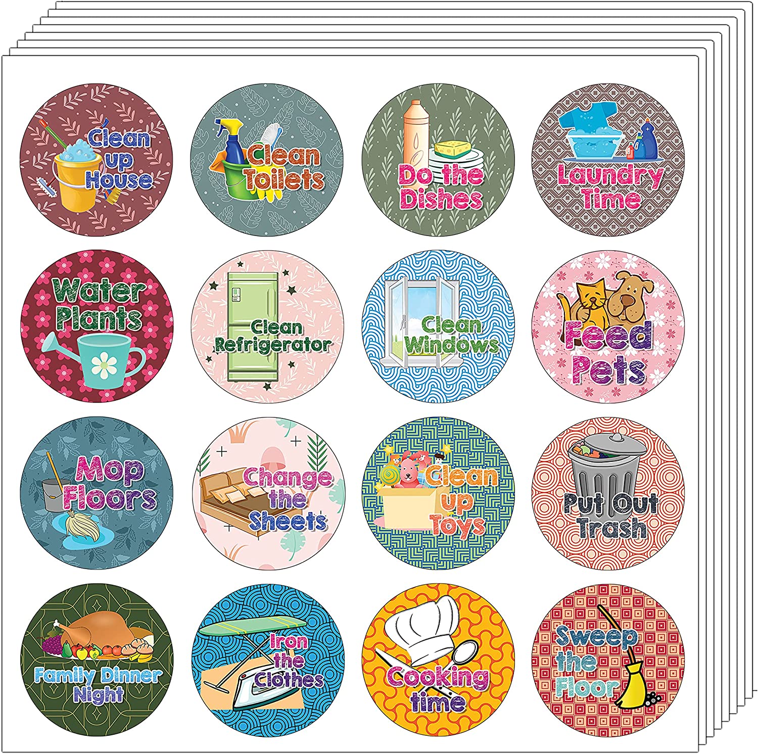 Creative Reminder Sticker -House Chores (5 Sets X 16 Designs)