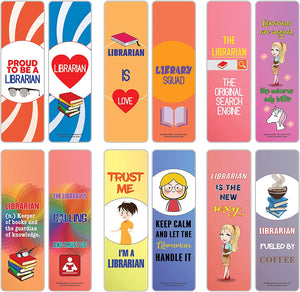 I am a Librarian Bookmarks (2-Sets X 6 Cards)