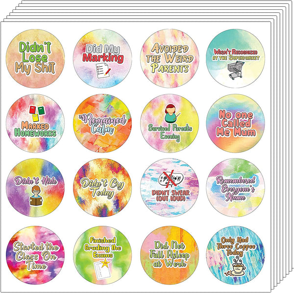 Creanoso Funny Stickers Series 4 - Teacher Reward (20-Sheet) - Premium Quality Gift Ideas for Children, Teens, & Adults for All Occasions - Stocking Stuffers Party Favor & Giveaways