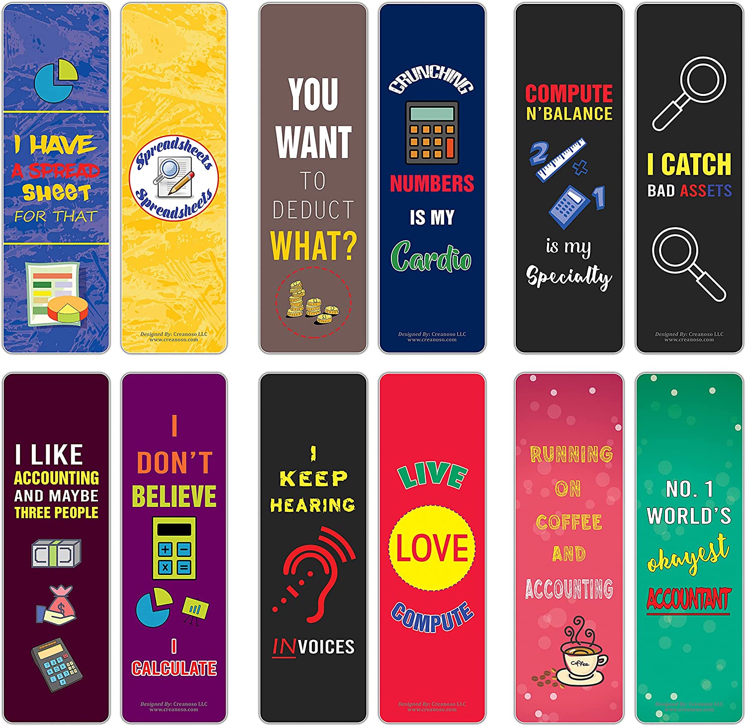I am an Accountant Bookmarks (2-Sets X 6 Cards)
