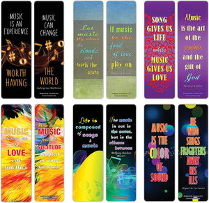 Creanoso Inspiring Music Sayings Bookmarks Series 4 (30-Pack) Ã¢â‚¬â€œ Stocking Stuffers Gift for Choir Band Singers Musicians Music Students, Adults, Teens Ã¢â‚¬â€œ Concert Gift Giving Ã¢â‚¬â€œ Music Rewards Incentives