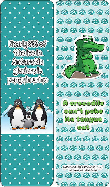 Creanoso Funny Facts Bookmarks - Series 2 - Stocking Stuffers Premium Quality Gift Ideas - DIY Kit