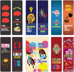 Creanoso I am a Psychologist Bookmarks (5-Sets X 6 Cards) â€“ Daily Inspirational Card Set â€“ Interesting Book Page Clippers â€“ Great Gifts for Adults and Teens
