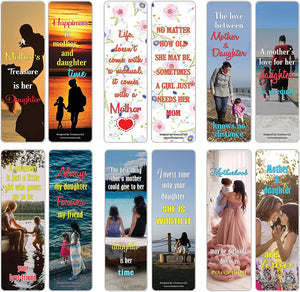 Creanoso Inspiring Mother and Daughter Saying Quotes Bookmark Cards (30-Pack) Ã¢â‚¬â€œ Reading Bookmarks Collection Set Ã¢â‚¬â€œ Stocking Stuffers Gift for Mother and Daughter