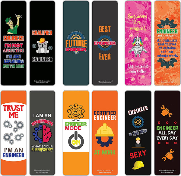I am an Engineer Bookmarks (10-Sets X 6 Cards)