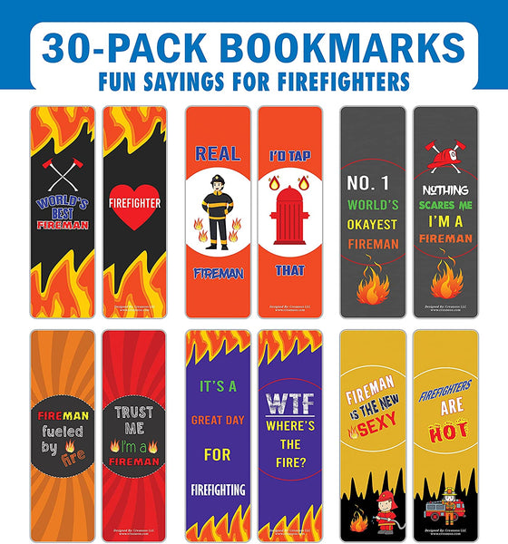I am a Firefighter Pinback Bookmarks (5-sets X 6 Cards)