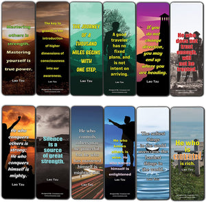 Lao Tzu Qoutes Bookmarks (2 Sets x 6 Cards)
