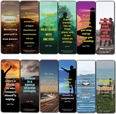 Lao Tzu Qoutes Bookmarks (10Sets x 6 Cards)