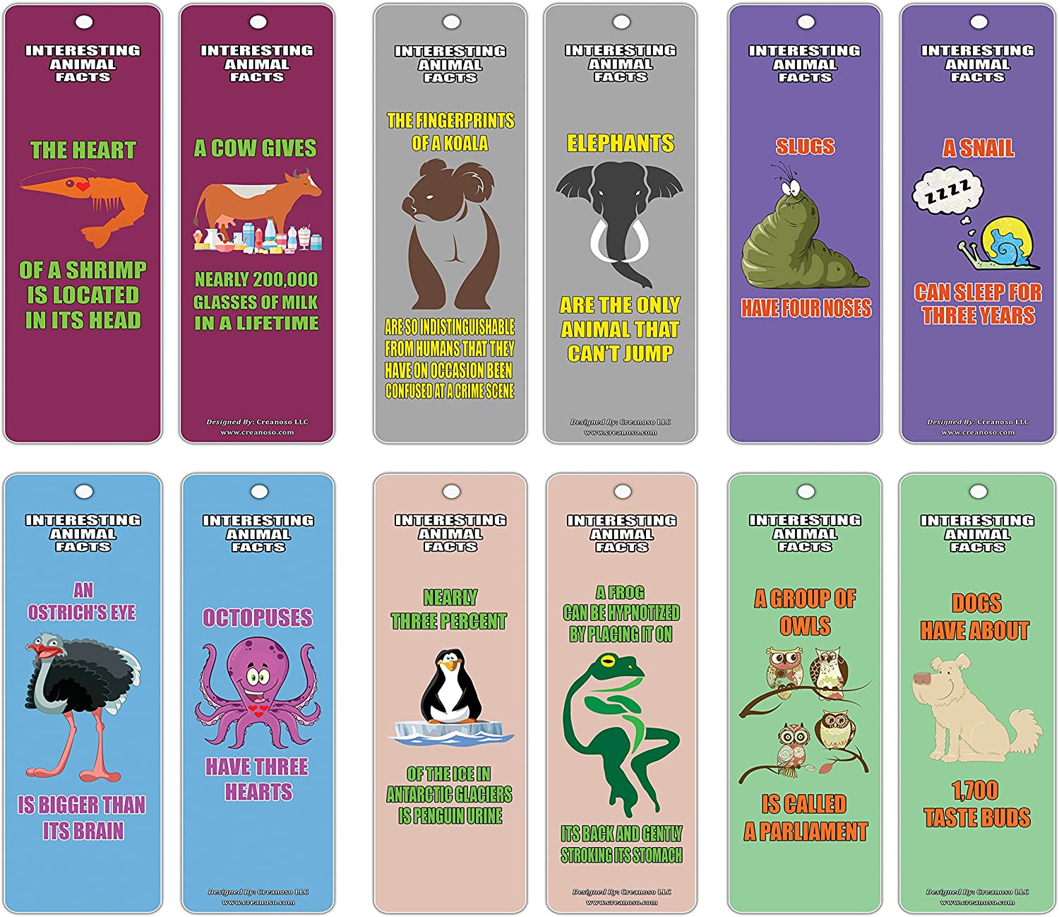 Dinosaur Facts Bookmarks (30-Pack)-Unique Stocking Stuffers Gifts for Boys & Girls, Unisex Adults - Cool Book Page Clippers Collection Set for Kids - Awesome Giveaways