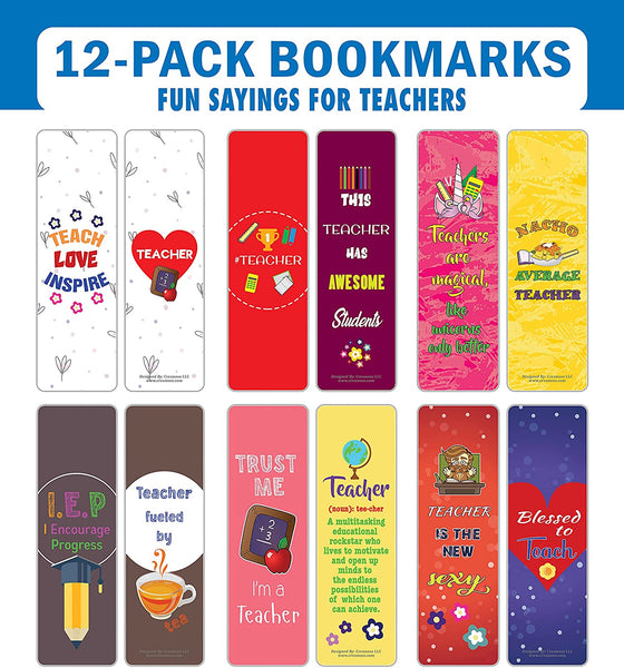 I am a Teacher Bookmarks (2-sets X 6 Cards)
