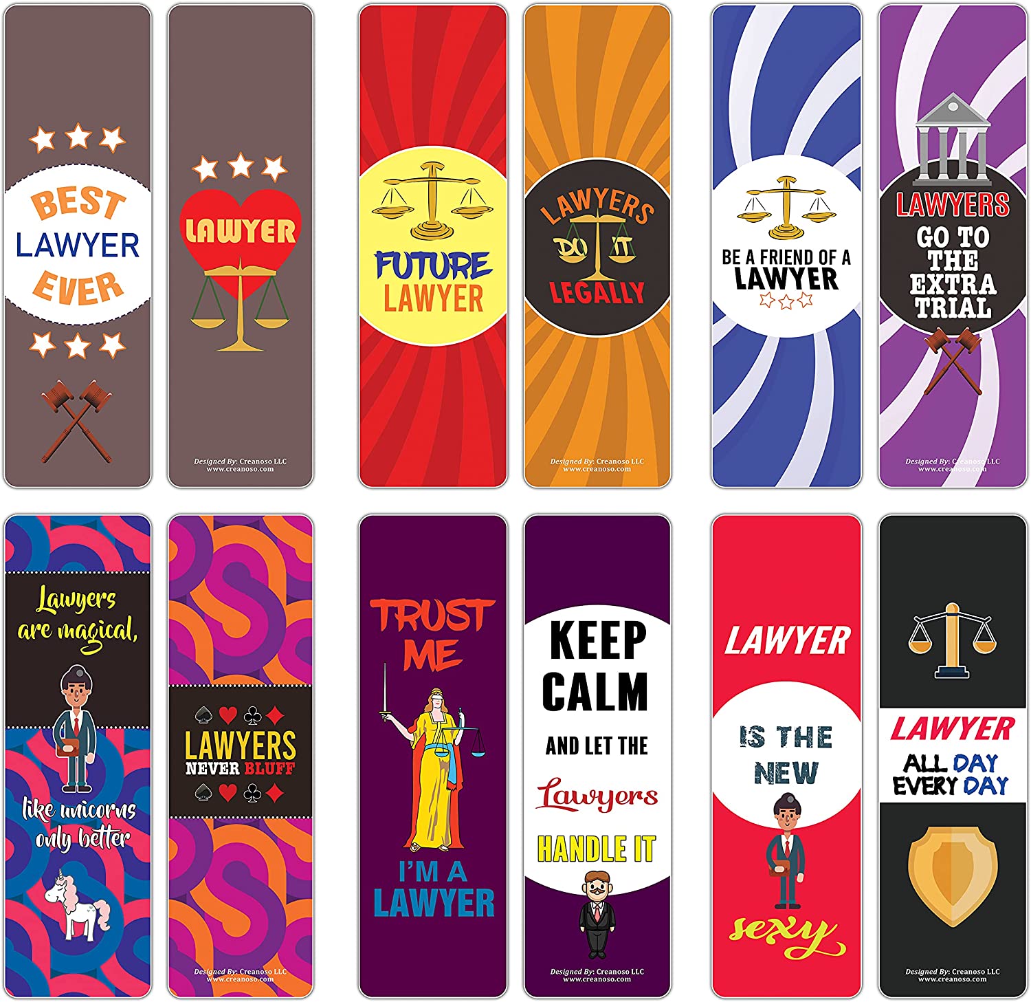 I am a Lawyer Bookmarks (2-Sets X 6 Cards)