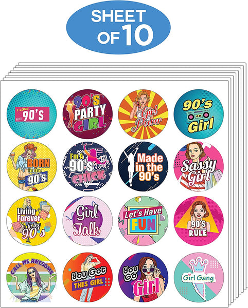 90's Girls Stickers (10 Sets X 16 Designs)