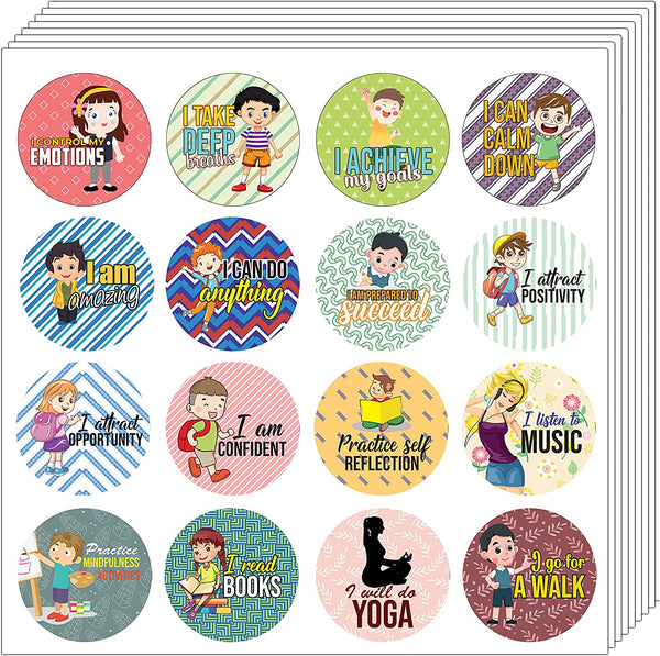 Creanoso Self Regulations Stickers (5 Sets X 16 Designs) â€“ Sticker Card Giveaways for Kids â€“ Awesome Stocking Stuffers Gifts for Boys & Girls â€“ Classroom Home Rewards Enticements