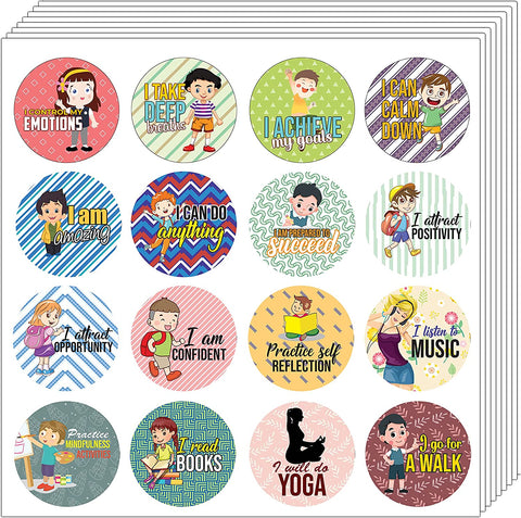 Creanoso Self Regulations Stickers (5 Sets X 16 Designs) â€“ Sticker Card Giveaways for Kids â€“ Awesome Stocking Stuffers Gifts for Boys & Girls â€“ Classroom Home Rewards Enticements