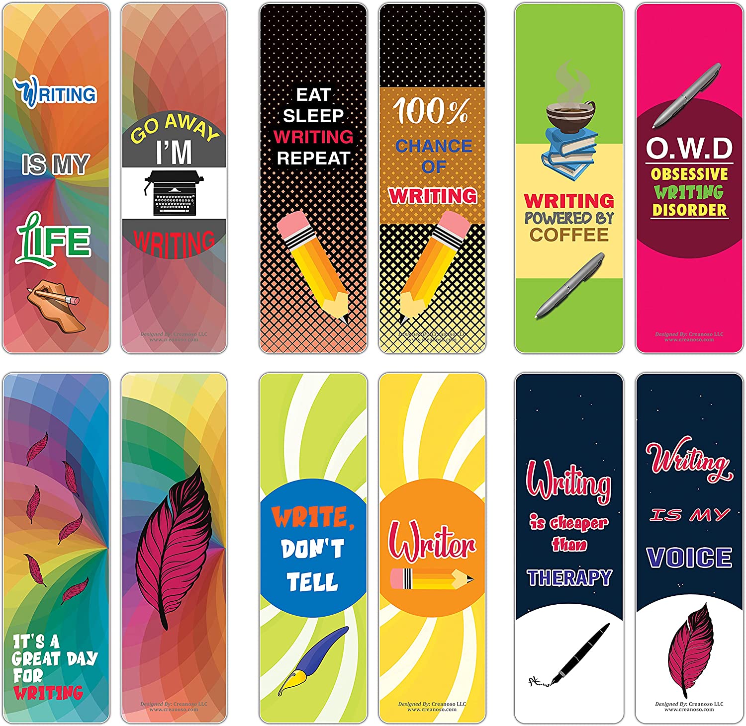 I am a Writer Bookmarks (5-Sets X 6 Cards)