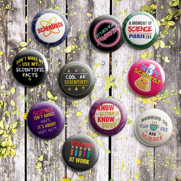 I am a Scientist Pinback Buttons (1-Set X 10 Buttons)