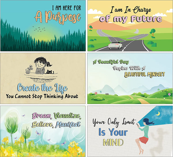 Creanoso My Vision Message Writable Message Card Lunch Box Notes for Kids (30 cards x 1 set) - Fun and Inspiring Lunch Box Flashcards