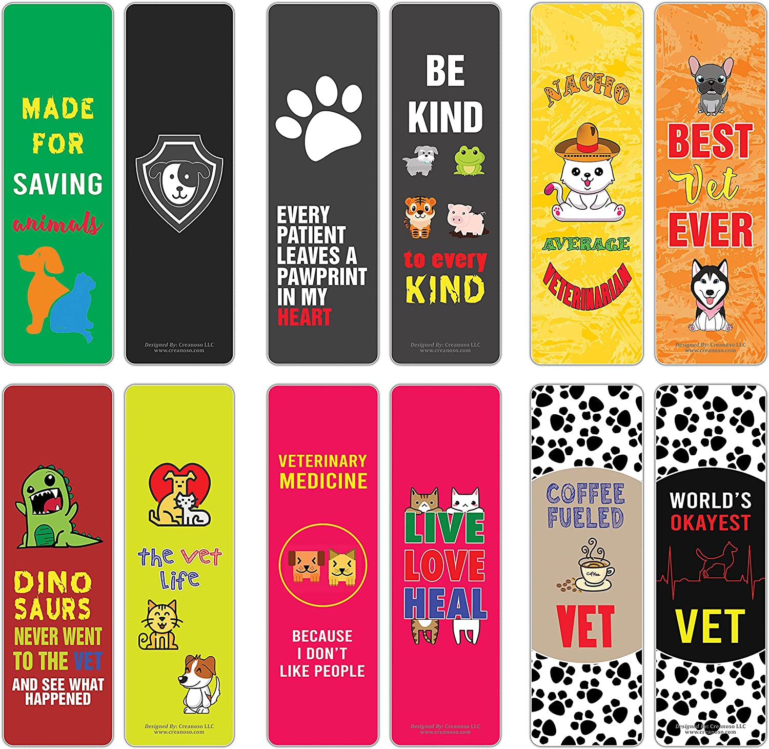 I am a Veterinarian Bookmarks (2-Sets X 6 Cards)