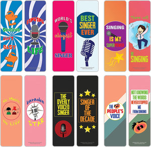 Creanoso I am a Singer Bookmarks (10-Sets X 6 Cards) â€“ Daily Inspirational Card Set â€“ Interesting Book Page Clippers â€“ Great Gifts for Adults and Teens