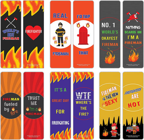 I am a Firefighter Pinback Bookmarks (10-sets X 6 Cards)
