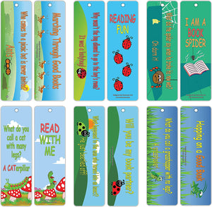Creanoso Bug Jokes Funny Bookmarks (30-Pack) Ã¢â‚¬â€œ Stocking Stuffers Gifts for Boys Girls, Teens Ã¢â‚¬â€œ Epic Collection Page Clippers - Premium Quality Card Stock Ã¢â‚¬â€œ DIY Kit Ã¢â‚¬â€œ Teacher Gifts Ã¢â‚¬â€œ Party Favors