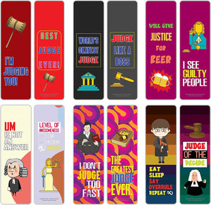 Creanoso I am a Judge Bookmarks (10-Sets X 6 Cards) â€“ Daily Inspirational Card Set â€“ Interesting Book Page Clippers â€“ Great Gifts for Adults and Teens