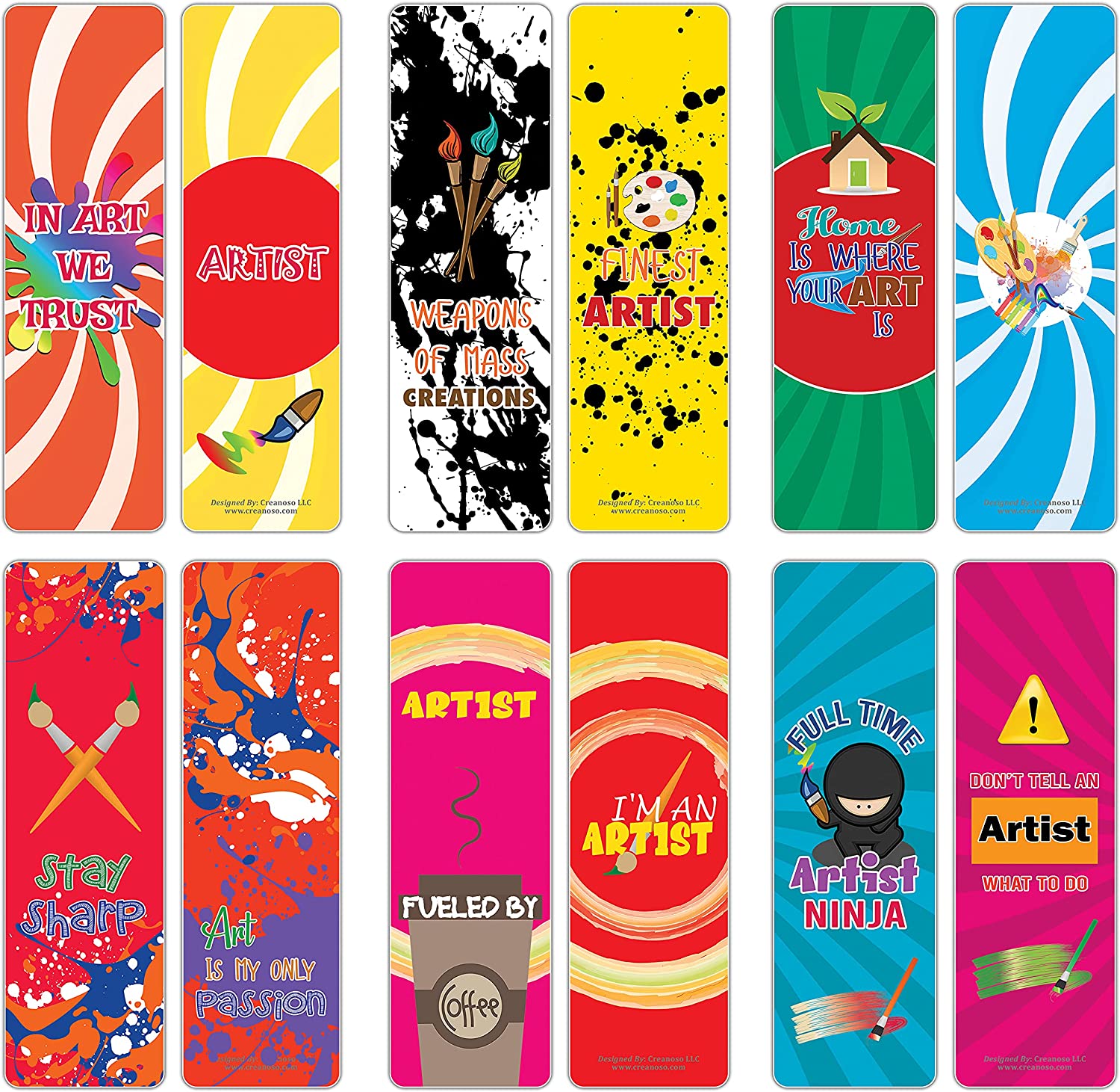 I am an Artist Bookmarks (5-Sets X 6 Cards)