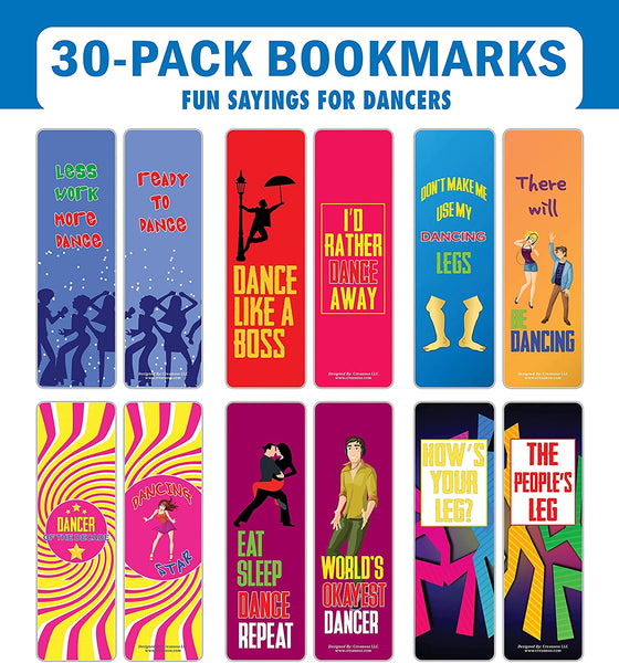 Creanoso I am a Dancer Bookmarks (5-Sets X 6 Cards) â€“ Daily Inspirational Card Set â€“ Interesting Book Page Clippers â€“ Great Gifts for Adults and Teens