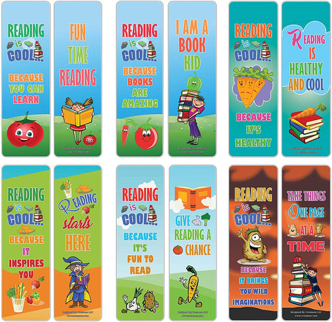 Creanoso Cool Vegetable Reading Sayings Bookmarks (60-Pack) ÃƒÂ¢Ã¢â€šÂ¬Ã¢â‚¬Å“ Stocking Stuffers Gift for Kids, Boys & Girls, Teens ÃƒÂ¢Ã¢â€šÂ¬Ã¢â‚¬Å“ Party Favors Supplies ÃƒÂ¢Ã¢â€šÂ¬Ã¢â‚¬Å“ Book Reading Rewards Gifts Incentive ÃƒÂ¢Ã¢â€šÂ¬Ã¢â‚¬Å“ Great G