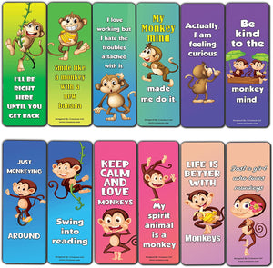 Mischievous Monkey Bookmarks (10-Sets X 6 Cards)